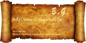 Báthori Gusztáv névjegykártya
