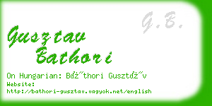 gusztav bathori business card